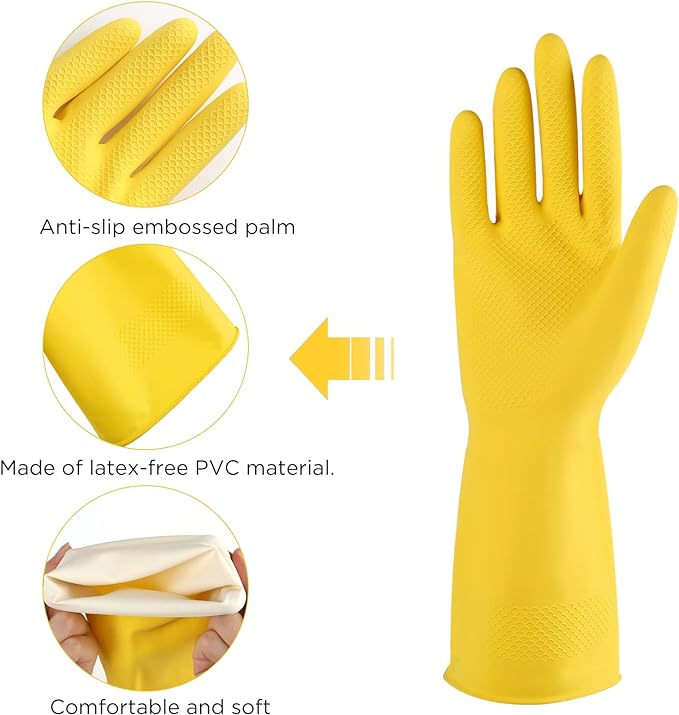 Rubber gloves dishwashing 2 or 4 Pairs - Image 2