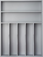 Silverware Organizer 13 Inch Gray Bamboo Kitchen Drawer Organizer 7 Slots by Besilord