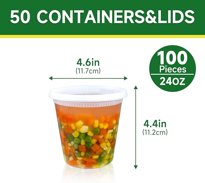 50 Set 24 oz Deli Containers - Image 2