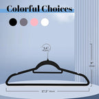 Smartor Black Velvet Hangers 60 Pack, Space Saving Clothes Hangers - Image 8