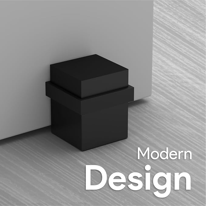 Mega Handles Square Floor Door Stopper, Quickly Installed Wall Protector Stopper - Image 4