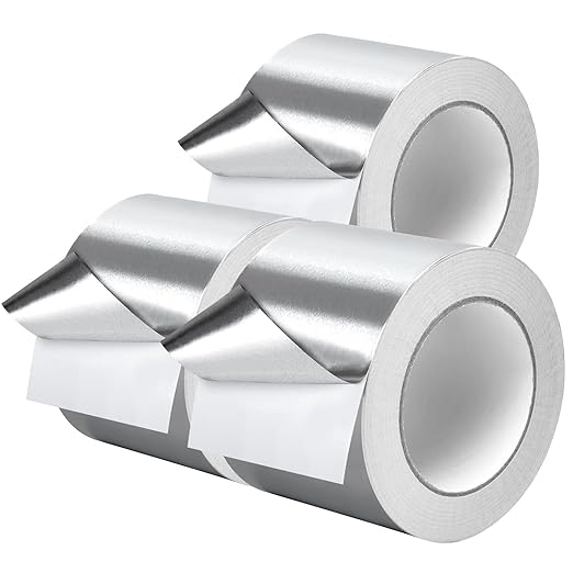 DGSL Aluminum Foil Tape, 3in x501ft-3 Pack Silver Metal High Temperature Heavy by DGSL