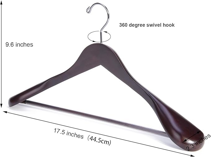 Nature Smile Luxury Mahogany Wooden Suit Hangers - Image 2