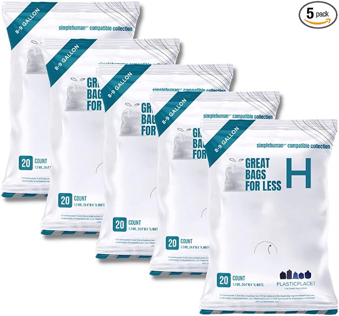 Plasticplace Custom Fit Trash Bags, Compatible by Plasticplace