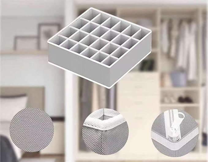 4 Piece Drawer Organiser, Collapsible Non-Woven Sorting Box, Closet Divider - Image 3