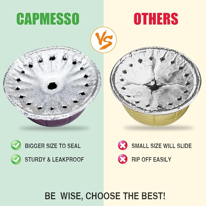 CAPMESSO Aluminum Foils Lids to Reuse Vertuoline Capsules Coffee Pods Compatible - Image 4