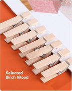 1.9 Inch Wooden Clothespins – 50 Pack Heavy-Duty Clothes Pins - Image 8