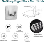 Adhesive Towel Hooks, 8 Pack Self Adhesive Coat Sticky Hooks - Image 4