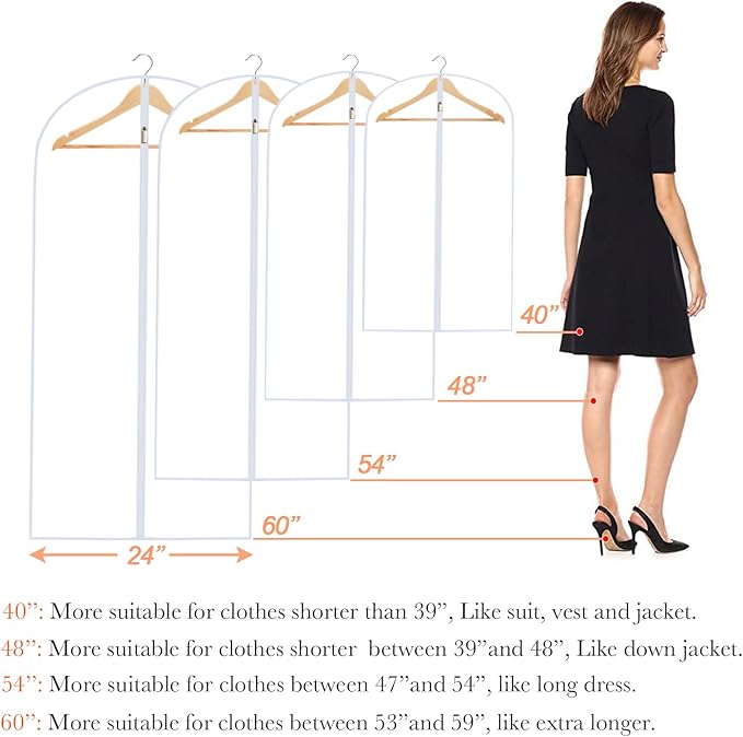 Clear Garment Bags Clothes Covers - Image 2