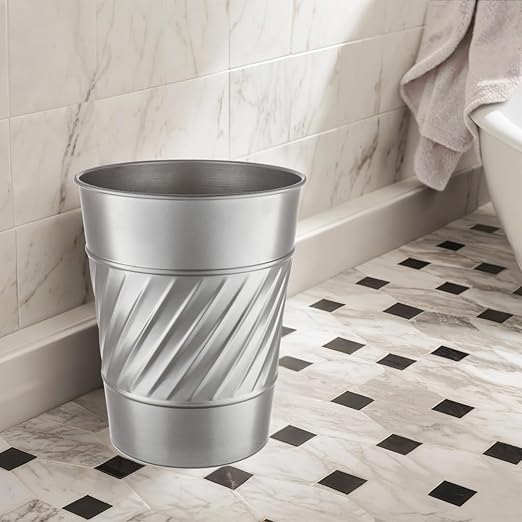 Monarch Abode Metal Bathroom Trash Can – Waste Basket - Image 5