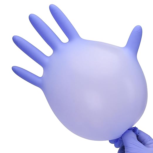Disposable Nitrile Exam Gloves, Box of 100, Violet Nitrile Gloves Disposable - Image 8