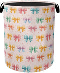 Colorful Bow Foldable Laundry Hamper by Gearsly
