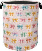 Colorful Bow Foldable Laundry Hamper by Gearsly