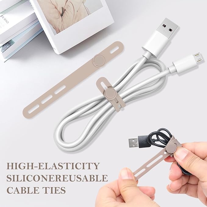 Donruby 30Pcs Silicone Cable Ties - Image 3