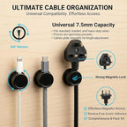 Magnetic Cable Organizer 8-Pack Glossy Black - Image 4