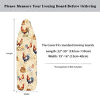 GLENLCWE Rooster Ironing Board Cover, 54x15 inches, Animal Print Ironing Board - Image 5