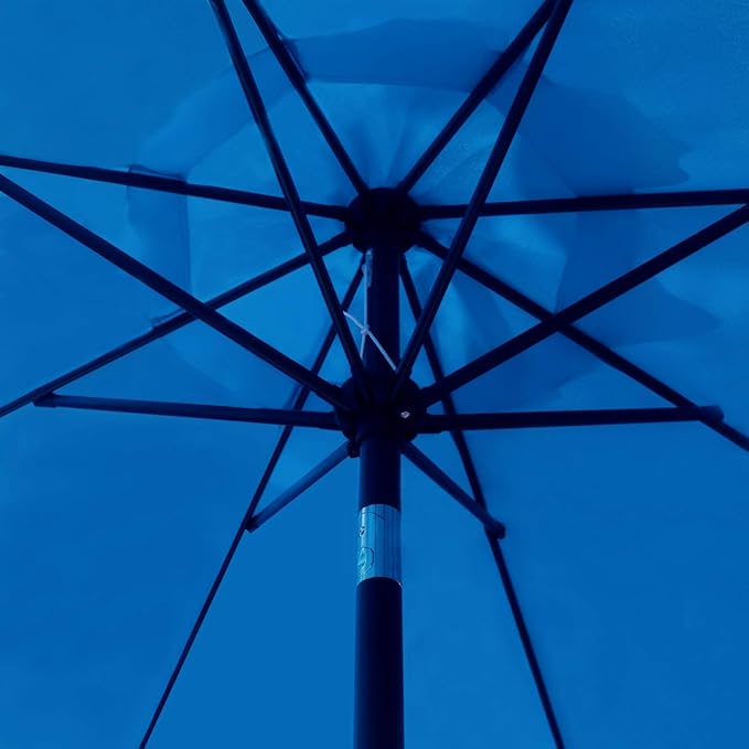 Sunnyglade 9' Patio Umbrella Outdoor Table Umbrella with 8 Sturdy Ribs (Blue) - Image 4