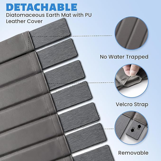 Large Stone Dish Drying Mat for Kitchen Counter, Quick-Dry Diatomaceous Earth - Image 4