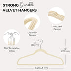 HOUSE DAY Premium Velvet Hangers 50 Pack, Non-Slip Flocked Felt Hangers - Image 7