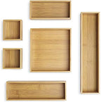 Whitmor 6-Piece Bamboo Drawer Organizers by Whitmor