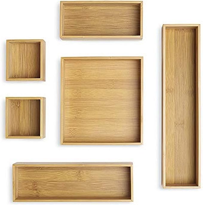 Whitmor 6-Piece Bamboo Drawer Organizers by Whitmor