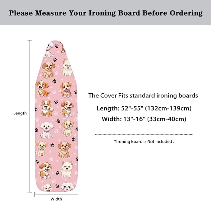 Puppy Dog Ironing Board and Pad Standard Size Cute Ironing Board Protective - Image 5
