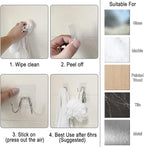 15 Pack Large Double Adhesive Wall Hooks, Damage-Free Waterproof 33 Ib Max - Image 7