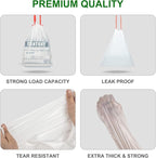 Drawstring Small Trash Bags, Magesh 4 Gallon Drawstring Extra Thick Garbage - Image 3