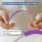 YOTIME Silicone Straw Cleaner Brush, Non-slip Handle Soft and Bendable - Image 4