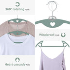 IEOKE Velvet Hangers 50 Pack: Felt Clothes Hangers Heavy Duty Shirt Sweater - Image 4