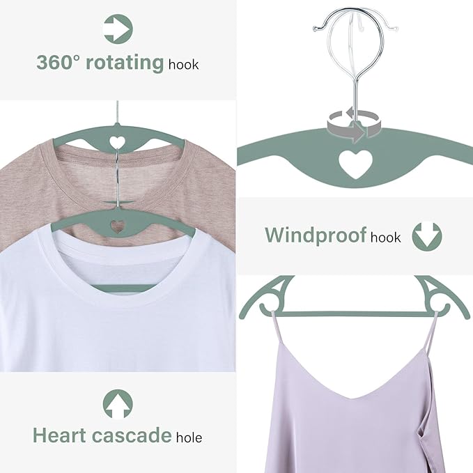 IEOKE Velvet Hangers 50 Pack: Felt Clothes Hangers Heavy Duty Shirt Sweater - Image 4