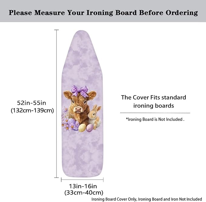 Yak and Easter Egg Bunny Ironing Board Cover and Pad - Image 5