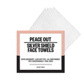 PEACE OUT Silver Shield Face Towels, Disposable Facial Towels by PeaceOutSkincare