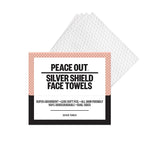 PEACE OUT Silver Shield Face Towels, Disposable Facial Towels by PeaceOutSkincare