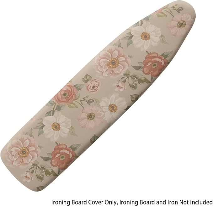 Floral Print Ironing Board Cover, Stretch Scorch Resistant Padding Elastic Edge - Image 5