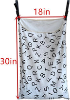 Adjustable Door Hanging Laundry Hamper Bag, - Image 3