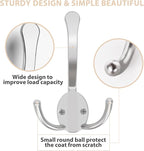 14 Pack Coat Hooks Heavy Duty, Metal Three Prongs Large Coat Hooks Wall Mounted - Image 4