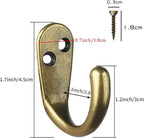 IBosins 15PCS Coat Hooks Wall Mounted Single Prong Robe Hook - Image 3