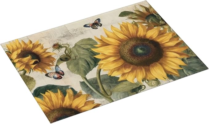 Sunflower and Butterfly Dish Drying Mat - Image 2