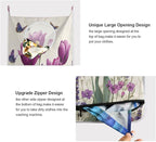 Purple Tulilp Butterfly Hanging Laundry Hamper Door Hampers Bag Basket - Image 4