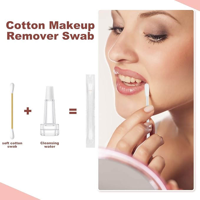 Cotton Swabs, Cotton Makeup Remover Swabs, Eye & Lip Sticks Remover, - Image 3