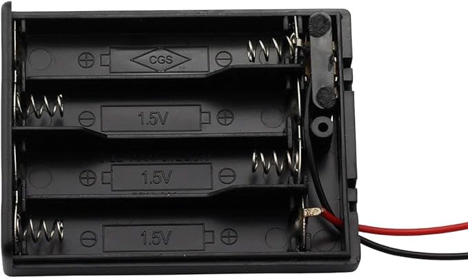 6 Pieces 4 Slots x 1.5V AAA Battery Case Holder Battery Spring Clip Storage Box - Image 2