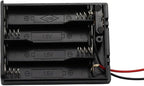 6 Pieces 4 Slots x 1.5V AAA Battery Case Holder Battery Spring Clip Storage Box - Image 2