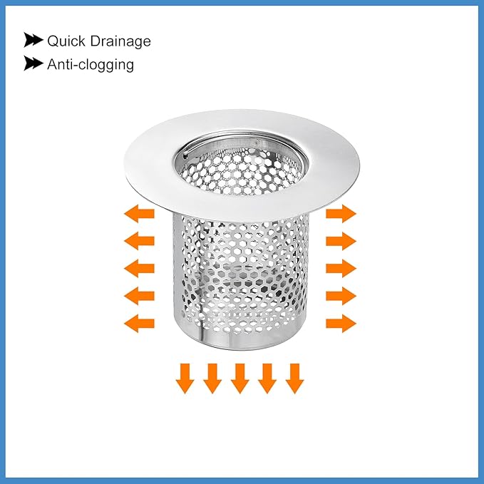 uxcell 4 Pack Shower Drain Strainer, Fit Hole Size from 1.5" to 2.6" - Image 4