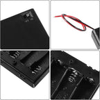 4x AA Battery Case Holder with Lead Wire Bundle Switch Cover and Screws - Image 3