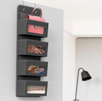 Simple Houseware 4 Clear Window Pocket Over Closet Door Storage Hanging - Image 7