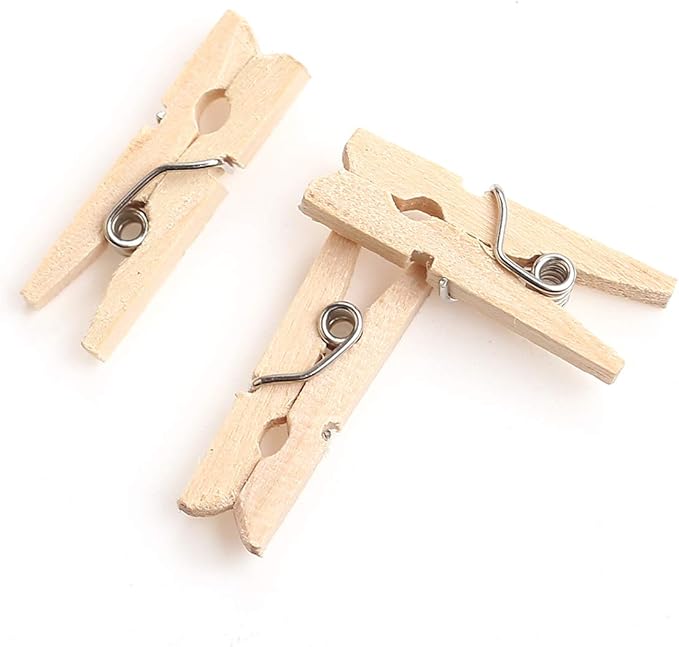 CCINEE 150 PCS Mini Wooden Clothespins, 1 Inch - Image 4