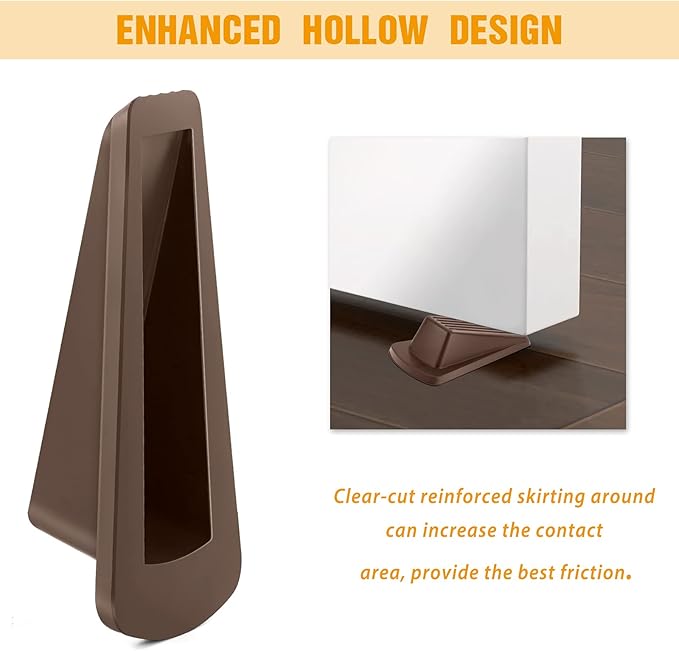 Crosize Door Stoppers for Bottom of Door, Premium Rubber Door Stops, Sturdy - Image 6