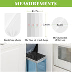 Teivio 7 Gallon 120 Counts Medium Black Garbage Bags fit 6 Gal, 7 Gal Trash Bags - Image 2