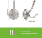 TUNNY 5 Pack Round Coat Towel Hooks - Image 2
